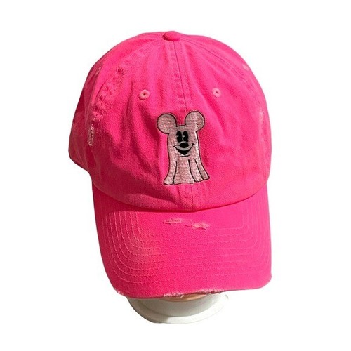 Neon Pink Ghost Mickey Mouse hat NWOT 
