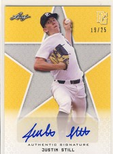 JUSTIN STILL 2020 Leaf Perfect Game PG Yellow AUTO /25 NEW MEXICO