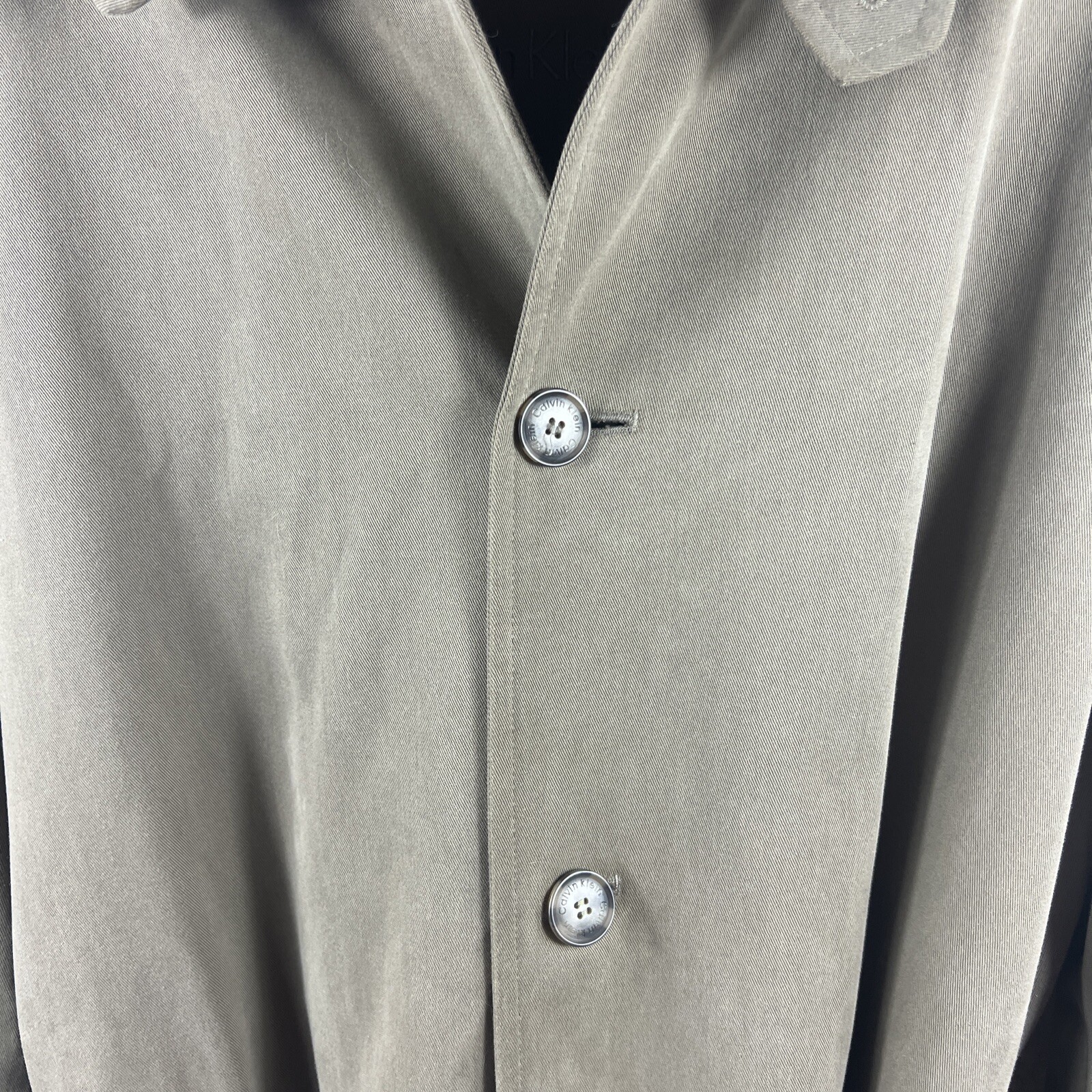 Calvin Klein Brown Full Button Collared Lined Lon… - image 7