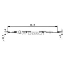 BOSCH Handbremsseil bremsseil hinten links rechts passend für Audi TT 8N3 8N9