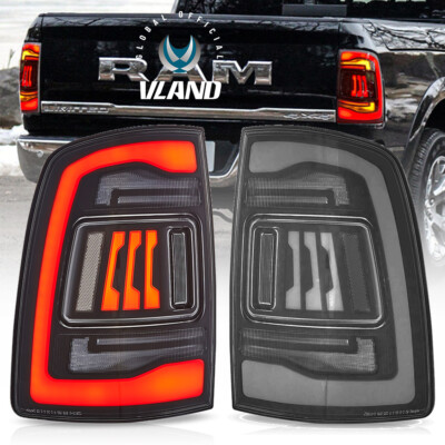 VLAND LED Clear Tail Lights For 2009-2018 Dodge RAM 1500 2500 3500 W/Animation