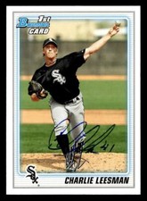 Charlie Leesman signed auto 2010 Bowman #BCP54 card Chicago White Sox