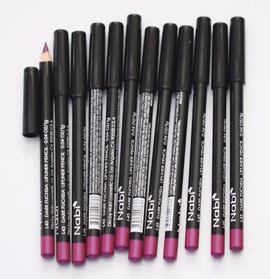 12 PCS NABI L43 DARK FUCHSIA LIP Liner Lipliner Pencil