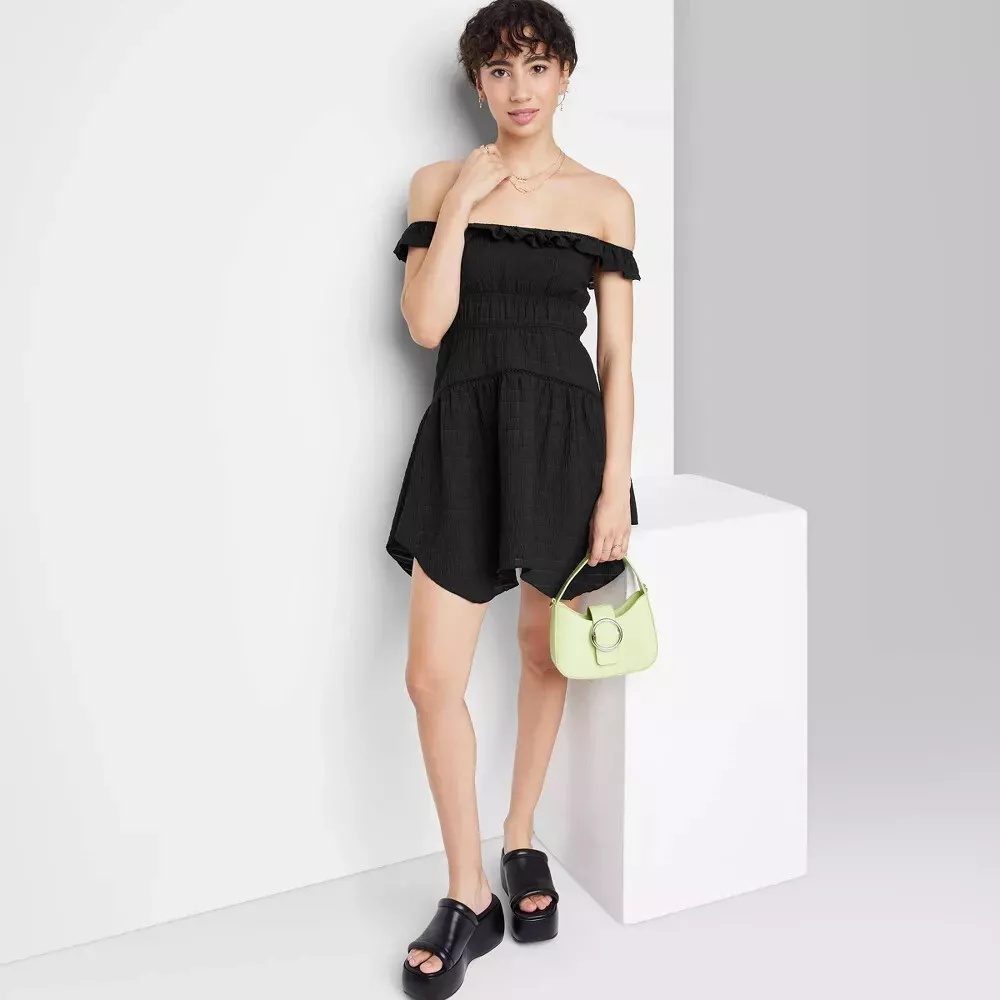 knee length dresses for ladies ACT 1 tiered ruffle + tulle dramatic balletcore mini dress, small *STE –  Foxy Fable main image 1
