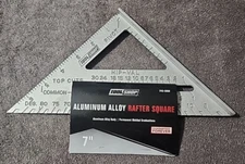 Tool Shop 7" Aluminum Alloy Rafter Square  Protractor NEW