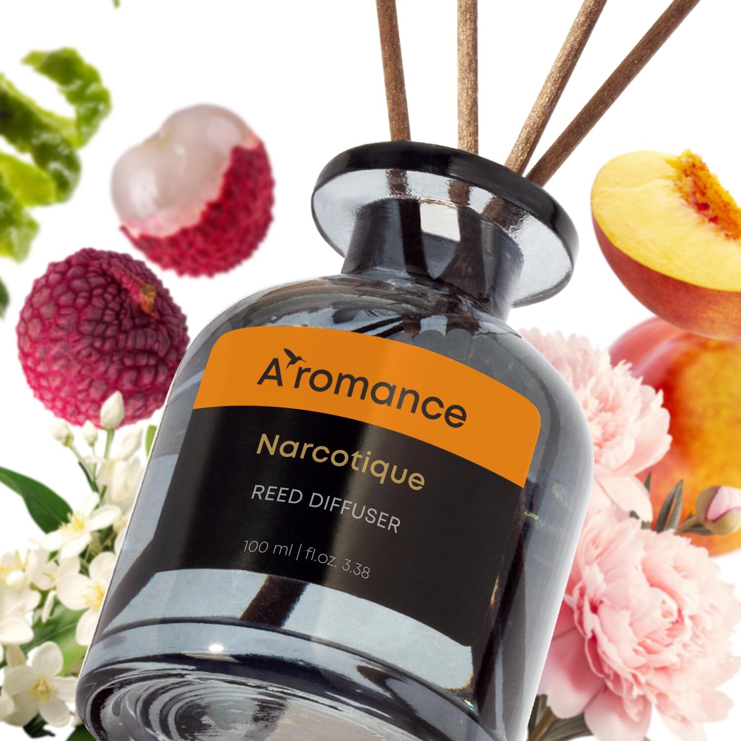 Narcotique Reed Diffuser Set | Floralfruity Fragrance | 3.38 Oz Scent Fragrance-image