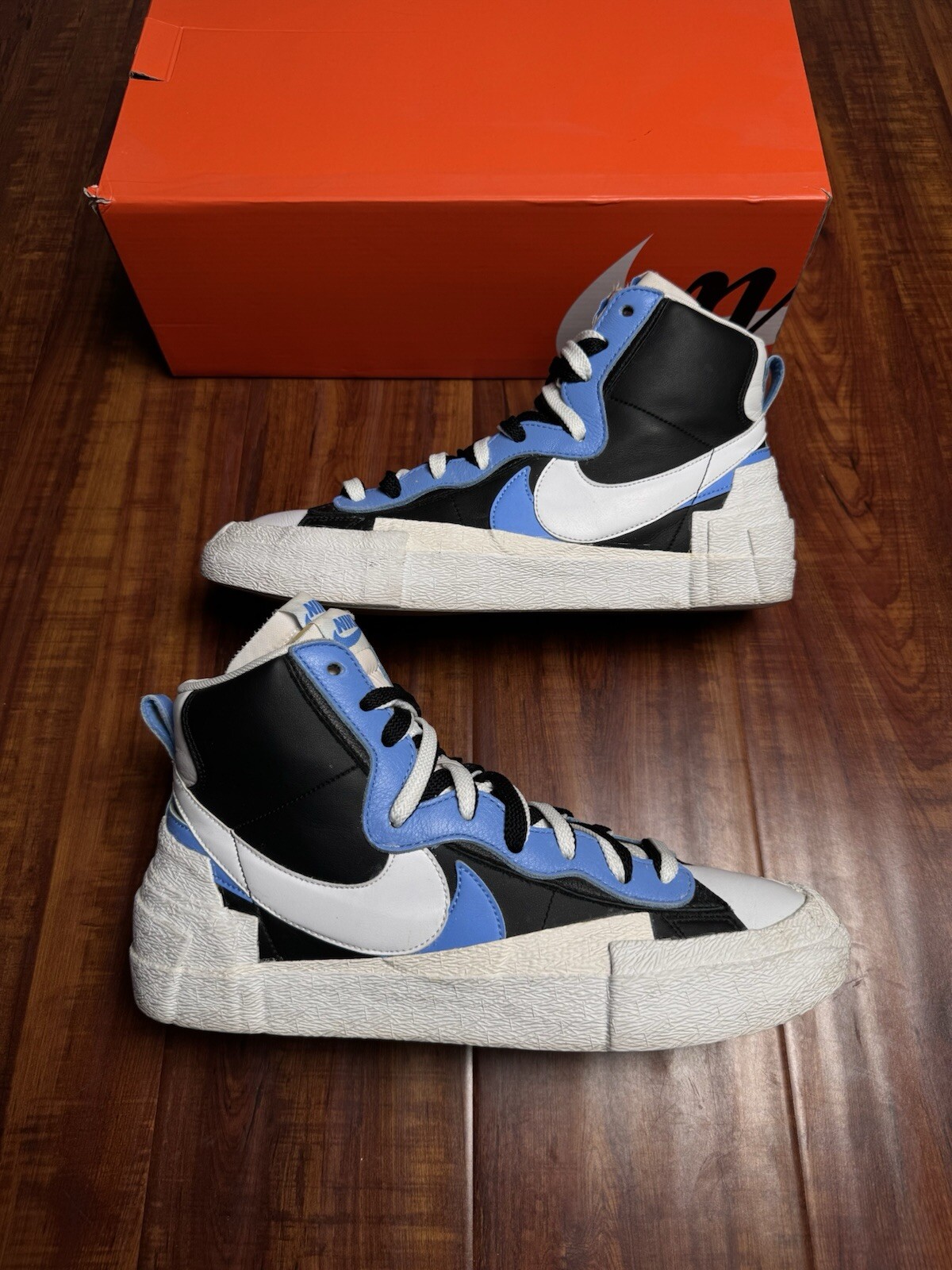 SACAI X NIKE Sneakers alte Nike Blazer x Sacai Legend blu nero taglia 10 5 SPEDIZIONE IMMEDIATA