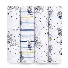 New Aden  Anais Mickey - Stargazer Essentials Cotton Muslin 4 Pack Swaddles