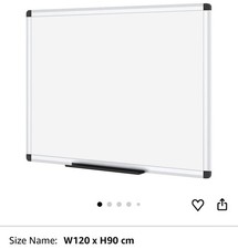 VIZ-PRO 120x90cm Magnetic Whiteboard Dry Erase Board with Pen Tray Silver Frame