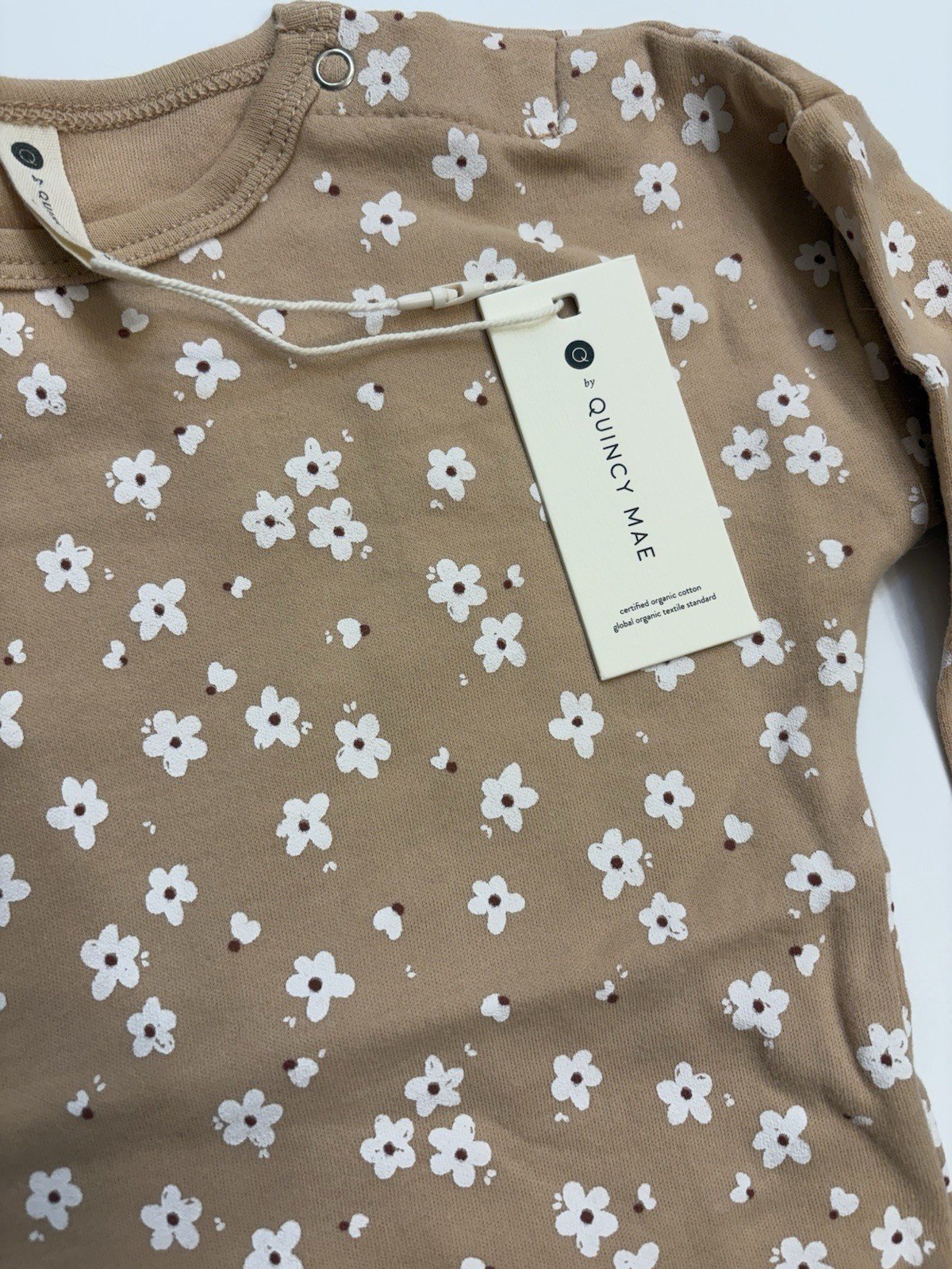 Quincy Mae Jersey Top And Pants Set Blush Floral 3-6 Months