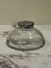 VINTAGE ENCRIER EN VERRE OR