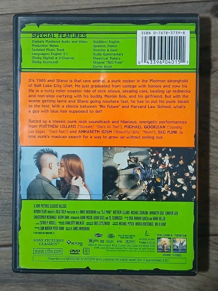 SLC Punk (DVD, 1999) Matthew Lillard Jason Segel Devon Sawa