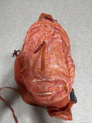Eddie Bauer Packable Stowaway Sling 10L Packable Marbled Orange Travel Bag
