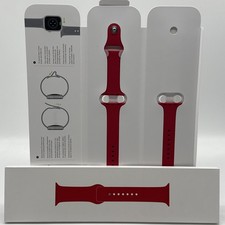 GENUINE APPLE WATCH 44MM 45MM 46MM 49MM SPORT BAND SILICONE STRAP RED OFFICIAL