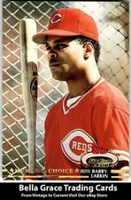 1992 Stadium Club Barry Larkin #596 Cincinnati Reds Members Choice MLB Baseball