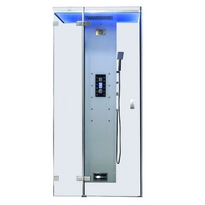 EAGO Dampfdusche DZ1012F12, weiß, 100x100, L