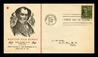 Dr Jim Stamps Scott 813 Martin Van Buren First Day Issue Linprint Cachet Cover