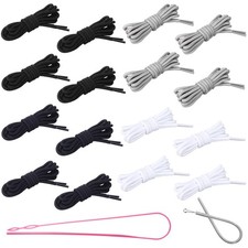 16 Pcs Drawstring Cord, 60 Inches XL Drawstring with Easy Threader Hoodie Str...