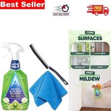 Effective 750ml Mould & Mildew Spray with Microfibre Cloth & Cleaning Brush 22.65 per litre