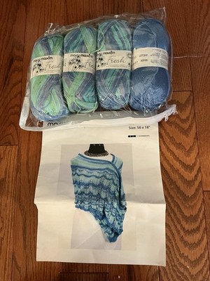Mary Maxim - Ocean Waves Crescent Shawl Kit - New