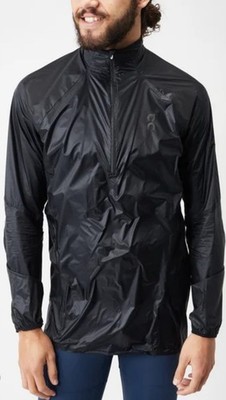 On Running Zero Jacket Men s XXL Black Navy Water Repellent 1/2 Zip *scratch