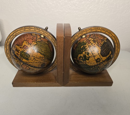 Bookends Globe Vintage-Made In ITALY. 