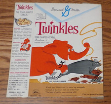 Vintage General Mills Twinkles Cereal Box - The Trouble Maker - 1960"s