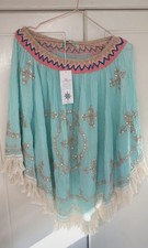 Ibiza Bagus cape poncho skirt beach cover Free people festival bohemian zara top