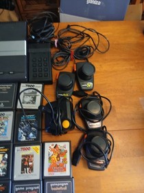 Atari 7800 ProSystem Console Lot w/ Games, Controllers, Power Cables RF NTSC-U/C