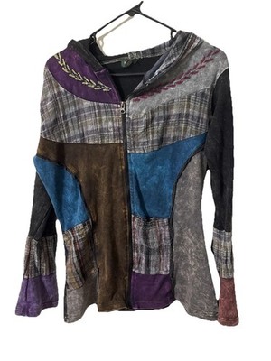 Kathmandu Patchwork Hoodie Jacket Size Large