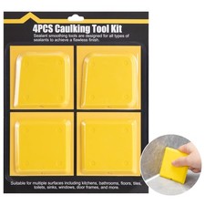 Silicone Caulking Tool Kit, 4 Pieces Caulk Tool Set of Caulk Finishing Tool G...