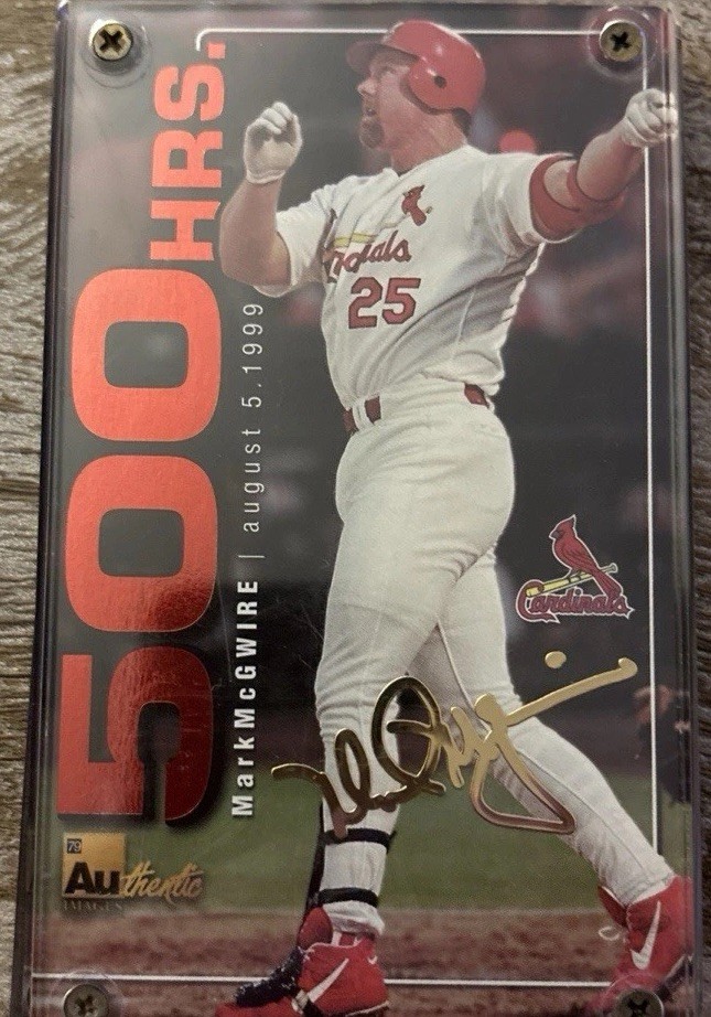Upper Deck 1999 Authentic Mark McGwire 500 HRS. STL Cardinals #72 /25,000