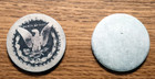 Lot of (2) Silver Morgan Dollars - Both very much culls — photo 2