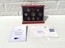 ROYAL MINT 1995 DELUXE PROOF COIN SET IN RED LEATHER CASE WITH COA