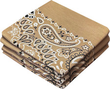 Classic Paisley Bandanas - 3 Pack Gift Set, 100 Cotton, 22x22 Inches