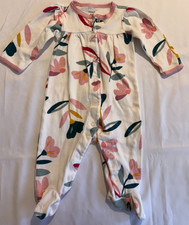 Carter's Baby Floral Snap-Up Cotton Sleep  Play Pajamas-Size 6 Months