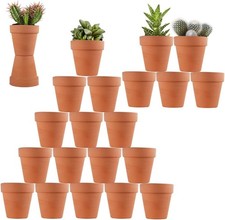 3 Inch Terracotta Pots - 22Pack Clay Flower P...