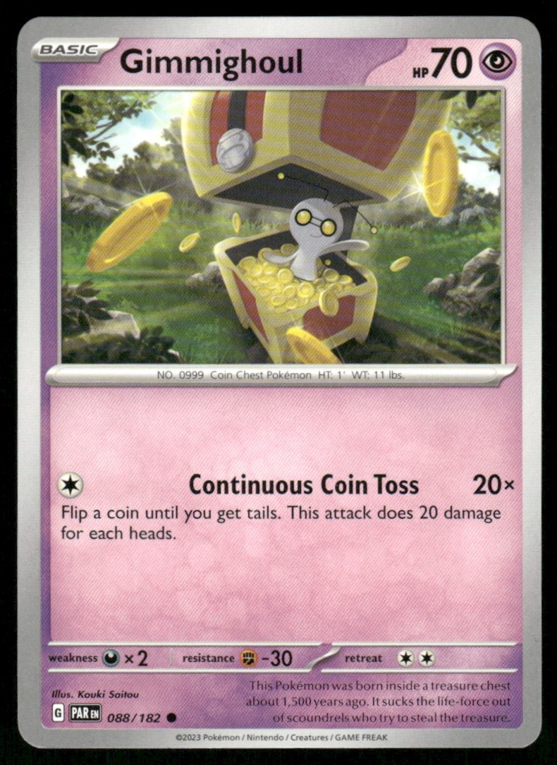 2023 Scarlet & Violet Series - Paradox Rift Gimmighoul Common #88