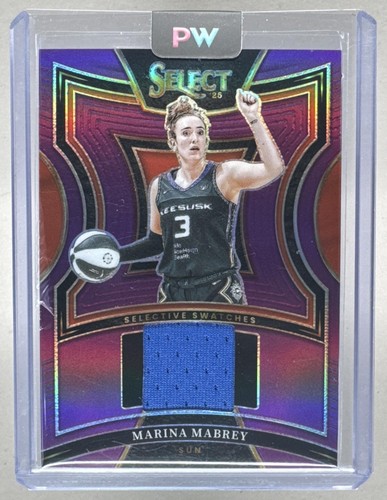 Marina Mabrey 2025 Panini WNBA Select Purple Prizm Selective Swatches Patch /49