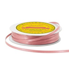 Double Face Dusty Rose Satin Thin Ribbon 1/8 Inch x 50 Yards Gift Wrapping
