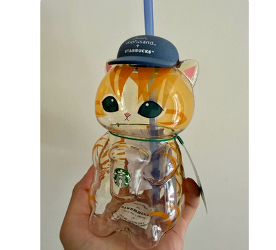 2026 New Limited Edition Starbucks Cute Cat Mofusand Glass Straw Cup Gift hot