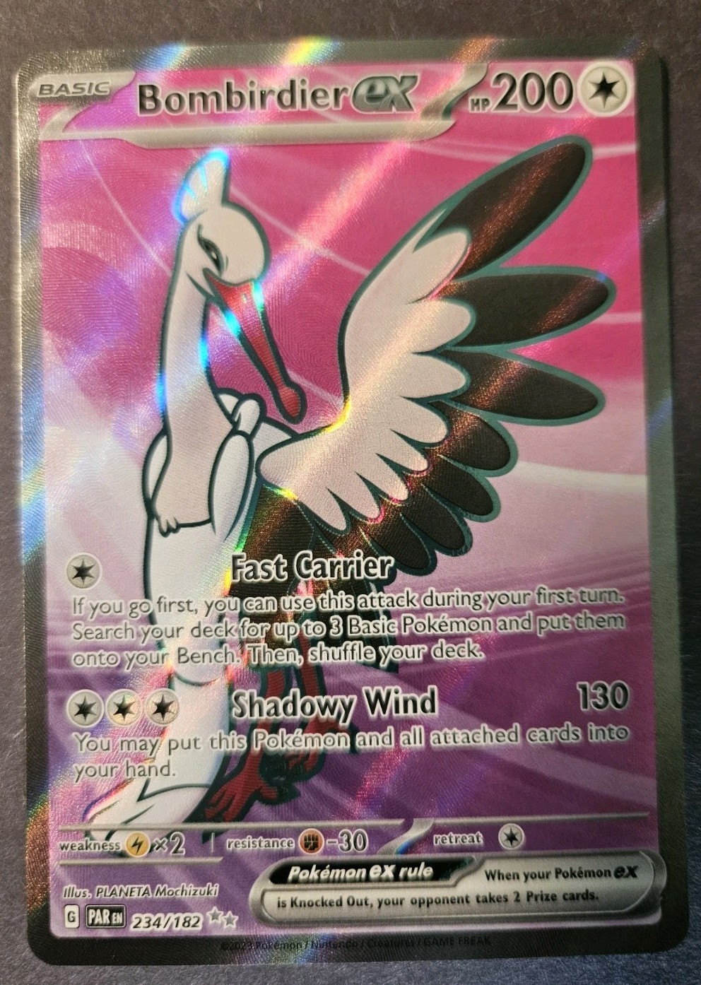Bombirdier EX 234/182 Sv04: Paradox Rift Holo Ultra Rare Near Mint Fast Shipping