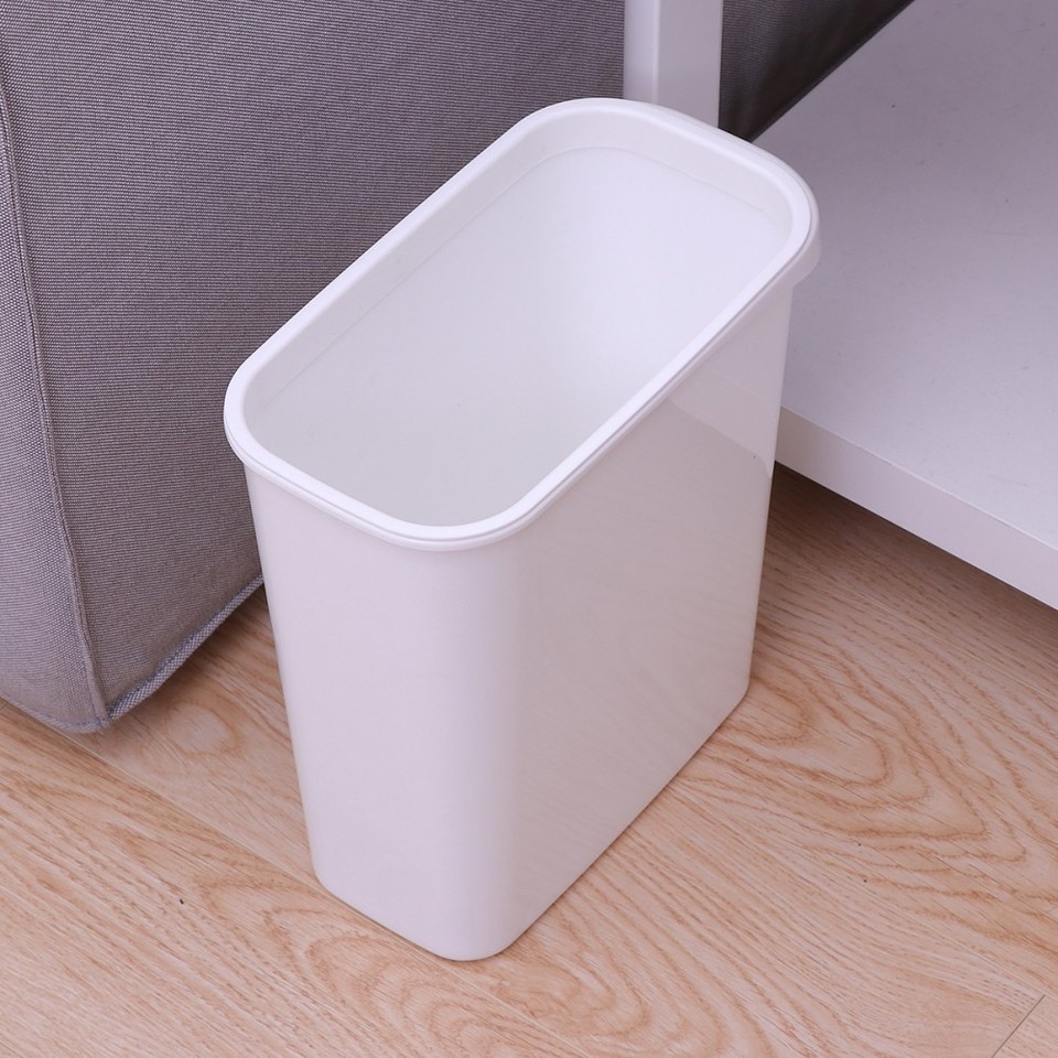 Rectangular Household Items White Reusable Rectangular Garbage Container for Household Organization ...