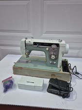 Vintage Janome New Home Model 447 Sewing Machine ZigZag, Case, Foot Pedal, Japan