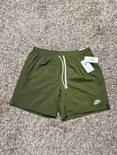 Nike Club Woven Flow Nylon Shorts Green - Large
