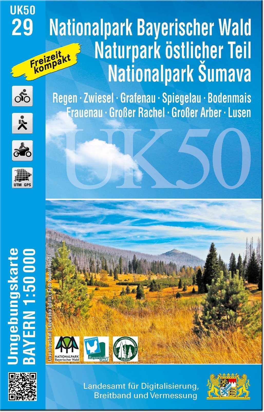 Nationalpark Bayerischer Wald, Naturpark östlicher Teil, Nationalpark Sumava 1:5