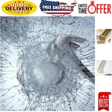 Peel & Stick Clear Window Film - 12in x 14ft, 99% UV Protection & Security