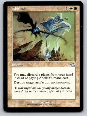 Abolish 1 Uncommon Prophecy Magic: The Gathering Moderately Played