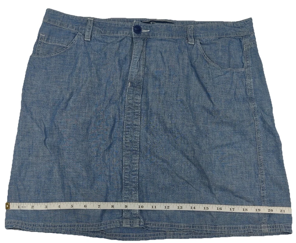 Falda vaquera Tommy Bahama para mujer talla 14 azul lavado medio bolsillos informales Foto 4 de 4