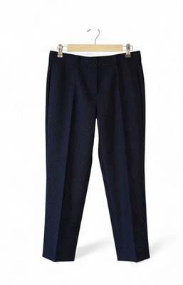 Talbots Hampshire Women Navy Polka Dot Straight Leg Ankle Pants Size 4